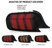 2024 Style (15-23) Mustang Style Clear Digital Taillight